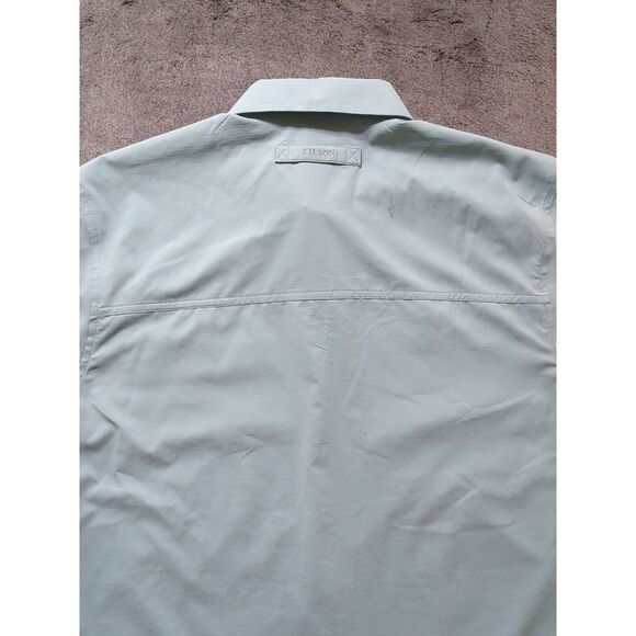 CC Filson Company Short Sleeve Button Up Shirt Men's Size Small Light Green - Picture 11 of 13